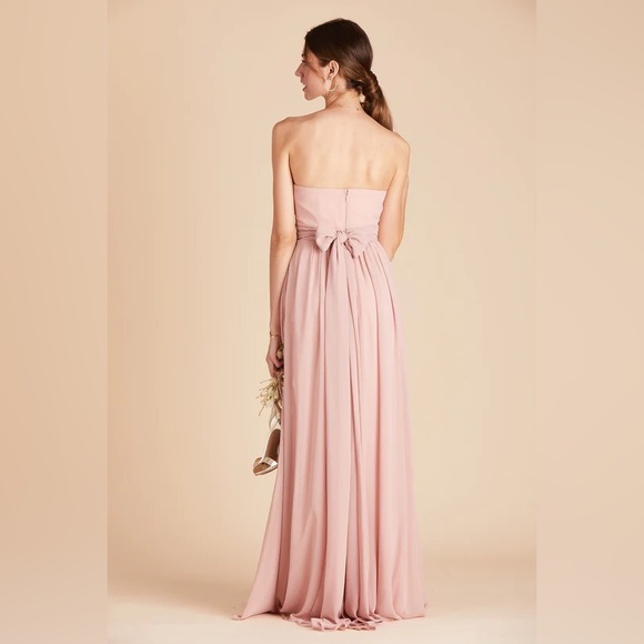 Birdy Grey GRACE CONVERTIBLE DRESS CHIFFON DUSTY ROSE XS NEW NWT BRIDESMAID SLIT - Picture 3 of 6